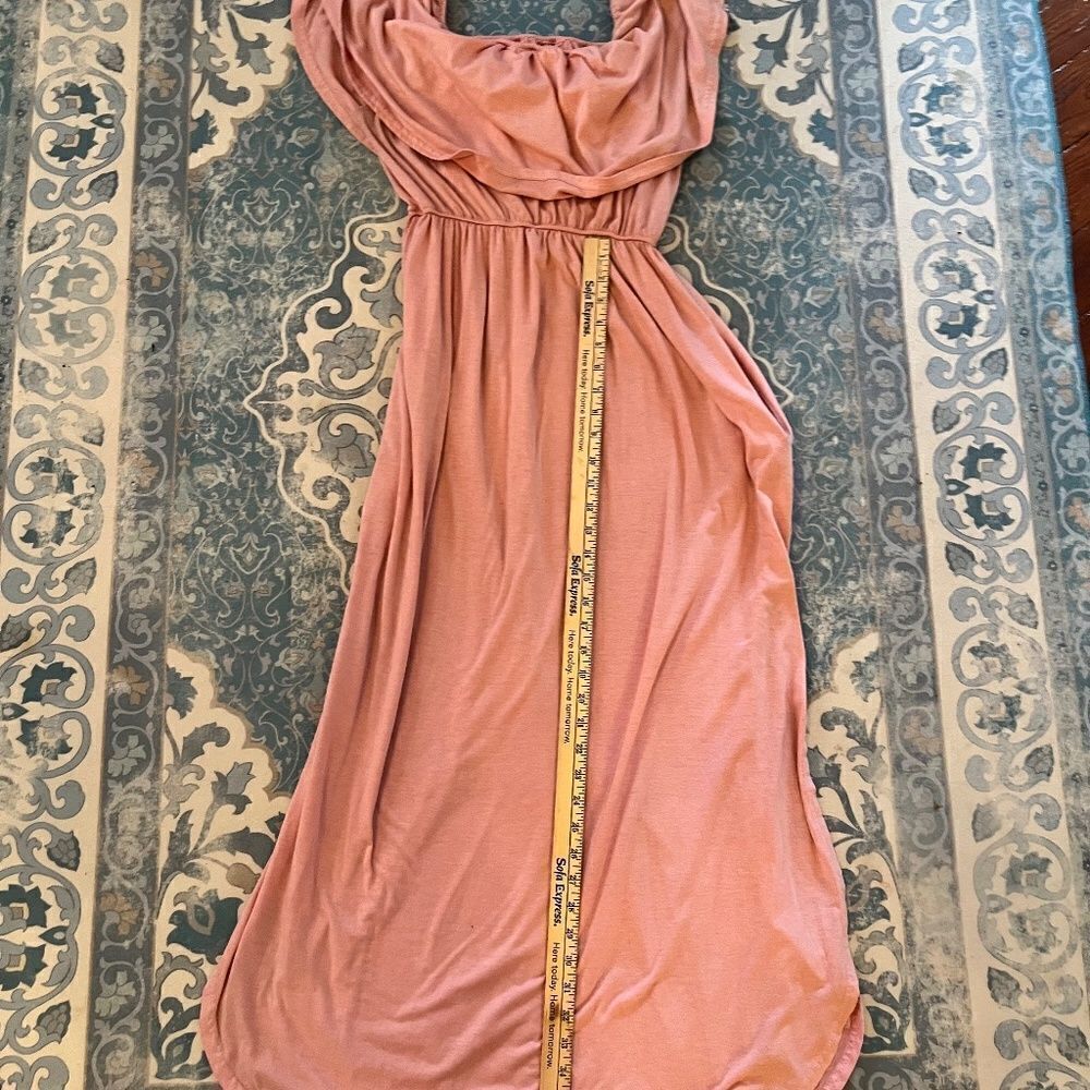 Pink Cotton Sundress Summer Dress Pockets Large Slit Up Both SidesβSOOO COMFY - Picture 7 of 9